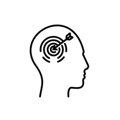 Simple Target Brain Icon