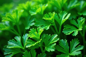 Intricate parsley sprigs forming a natural, repeating design , aromatic, pattern, wallpaper