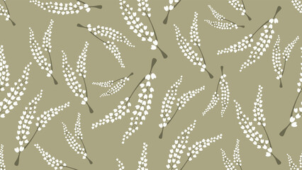 Flower and tropical leaves seamless pattern background. Flower, Tropical leaves illustration. Tropical leaves background. Perfect for fabric, textile, wallpaper, and decor