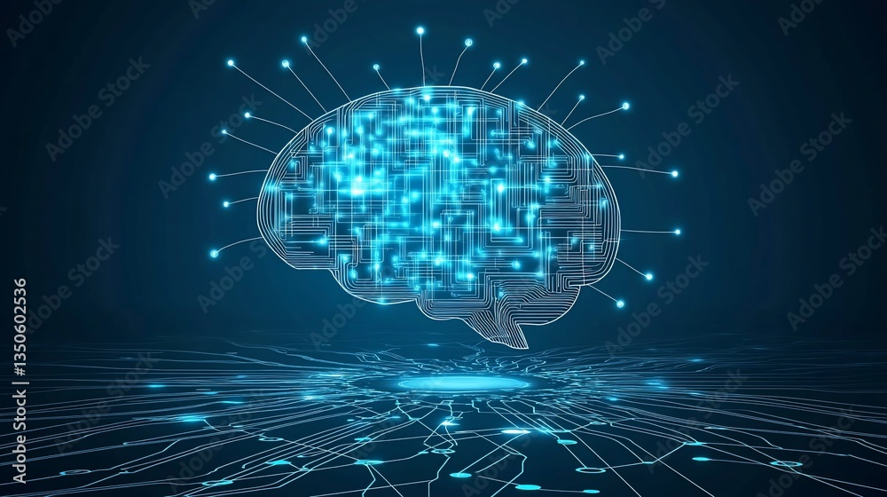 Poster digital brain: neural network and circuitry visualization