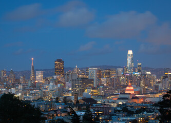 Obraz premium San Francisco City skyline at Night