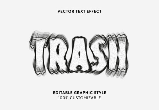 Black And White Vibrating Font Distorted Shaking Motion Text Effect