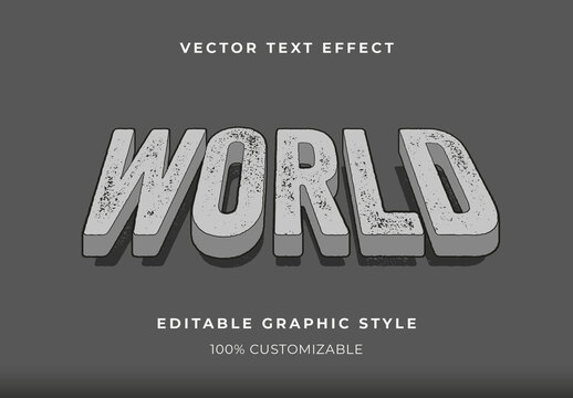 Gray Bold Stone Grunge Rough Impact Text Effect