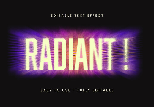 Glow Radiant Burst Text Effect