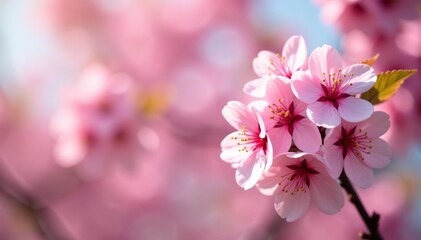 Delicate pink sakura blossoms in full bloom, forming a repeating pattern , sakura, soft