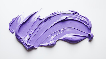 Abstract Swirl of Lavender Purple Paint Texture Artistic Brush Stroke Cosmetic Cream Smear