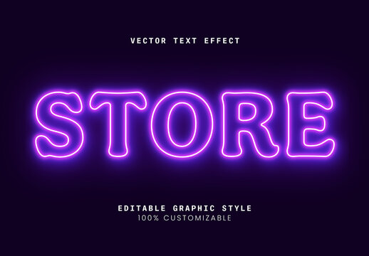 Violet Bold Neon Glow Retro Futuristic Light Text Effect