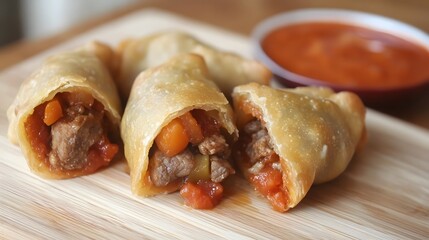 Delicious Beef Empanadas with Spicy Tomato Sauce