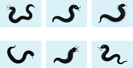 Worm Silhouette vector