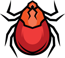 Simple Illustration of Wood Tick (American Dog Tick)