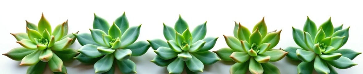 Obraz premium Succulent leaves isolated on white background, leaf, foliage, botanical