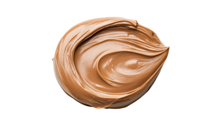 Creamy texture of brown color spread on a clean surface
