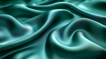 Obraz premium A silky, marbled effect in shades of deep green, emerald, and forest, with a luxurious and rich texture, 