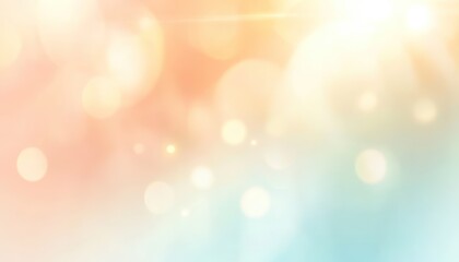 A soft, blurred background with a gradient of peach, rose gold, and pale blue, creating a warm yet refreshing tone