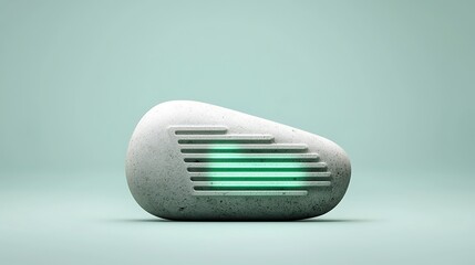 Glowing Stone Radio with Minimal Design.