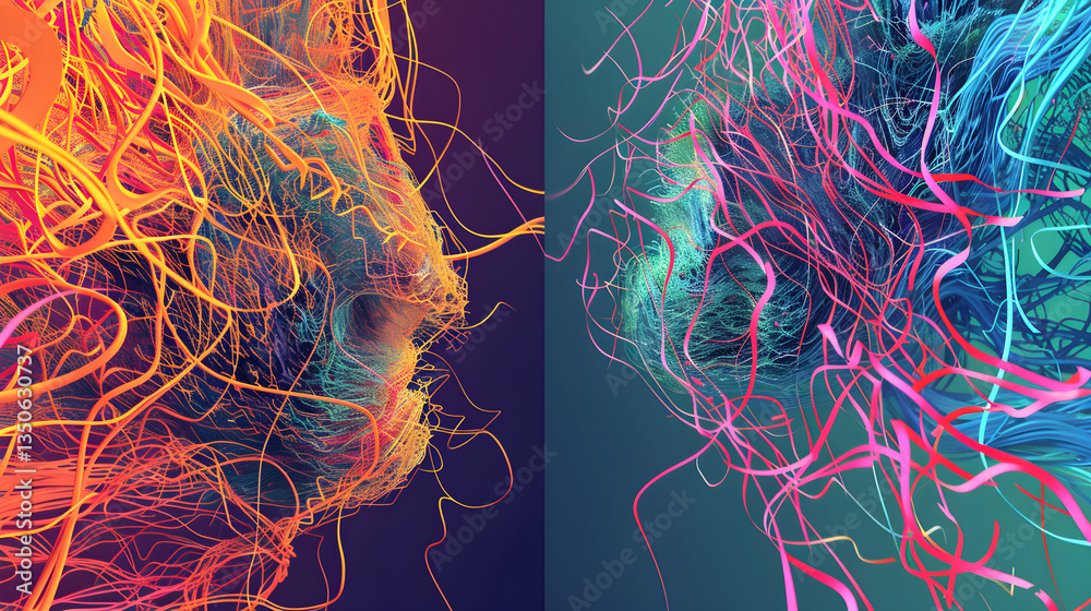 Fototapete visualizing the structure and dynamism: a comparative graphic of javascript vs typescript