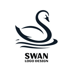 Fototapeta premium Swan Vector Logo Design