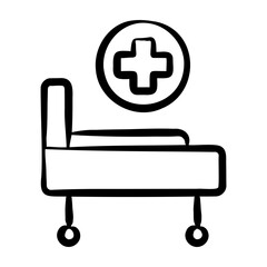 Obraz premium Patient Bed Icon