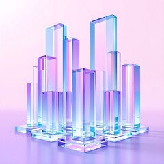 business graph on the screen