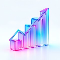 business chart with arrow