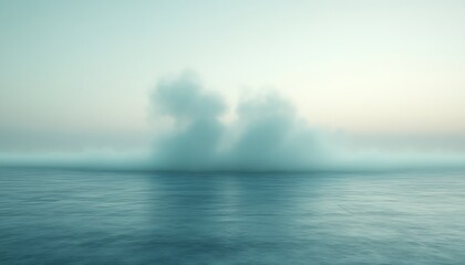 Fototapeta premium Misty Ocean with Calm Sunrise.