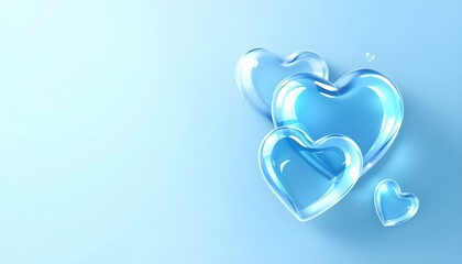 Crystal Clear Water Hearts