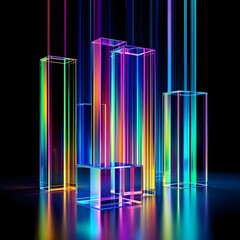 Abstract Light and Glass Structures