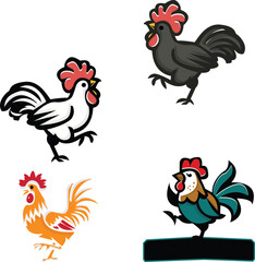 Dancing like a rooster and a hen.