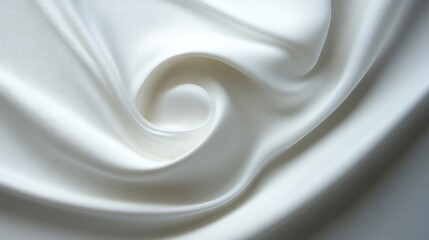 Obraz premium Soft, flowing white fabric, elegantly draped in swirling folds