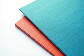 Fototapeta premium Close-up of a textured flap against a stark white backdrop , minimal, rough