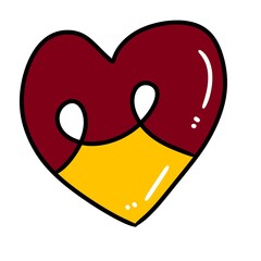 heart and arrow cartoon illustration graphic design