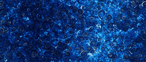 Abstract Blue Swirl Pattern Digital Art Texture Seamless Background Design
