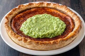 Delicious Homemade Tart with Creamy Pesto Topping