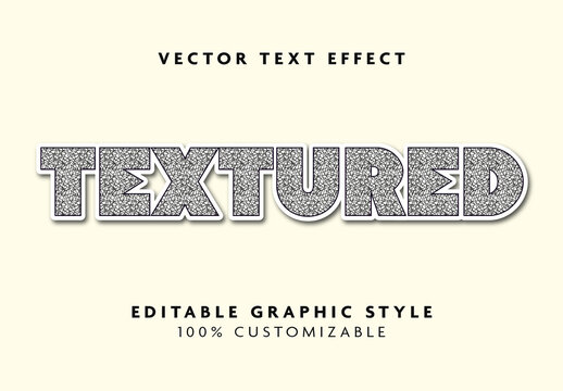 Black White Bold Textured Crackled Mosaic Text Effect