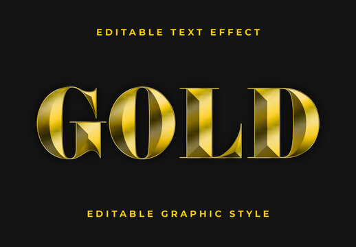 Gold Beveled Elegant Luxury Classic Text Effect