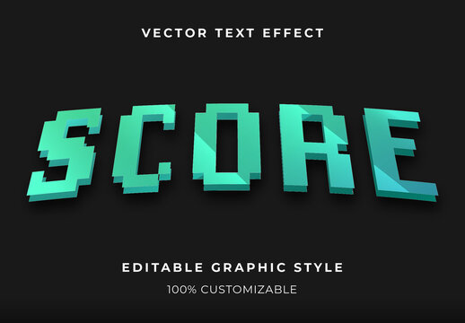 Green Pixelated Geometric Futuristic Blocky Text Effect