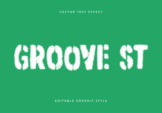 Green Grunge Distressed Rough Stencil Text Effect