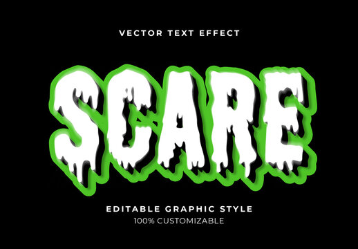 White And Green Slime Font Melting Drip Gooey Text Effect