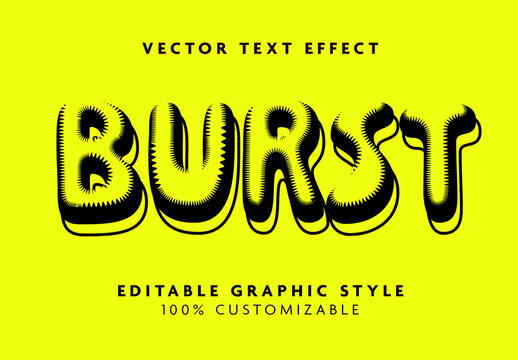 Yellow Black Spiky Strange Modern Dynamic Text Effect