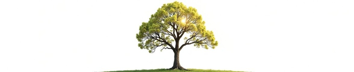 Obraz premium Tree branches stretching upwards against a bright white background, tree, solitary