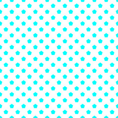 Blue Pentagon Seamless Vector Pattern