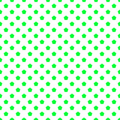 Green Pentagon Seamless Vector Pattern