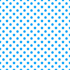 Indigo Blue Pentagon Seamless Transparent Vector Pattern