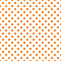 Orange Pentagon Seamless Vector Pattern