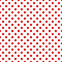 Red Pentagon Seamless Vector Pattern
