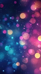 Fototapeta premium Colorful bokeh lights background. Blurred circle shapes. Multicolored blurry lights bokeh defocused abstract background.