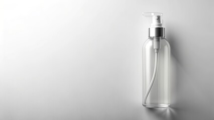 Luxury Mist Spray Bottle, Minimalist Product Photography, High-Angle Flat Lay, White Background, Beauty Product Image