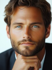 Obraz premium Close-up Portrait of a Handsome Man