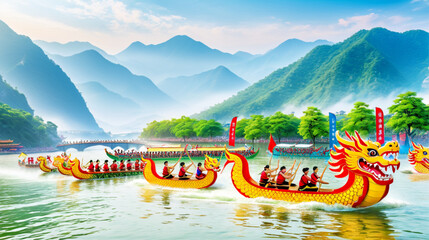 Dragon boat race in China