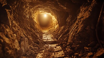 Underground Tunnel Pathway Exploration Adventure